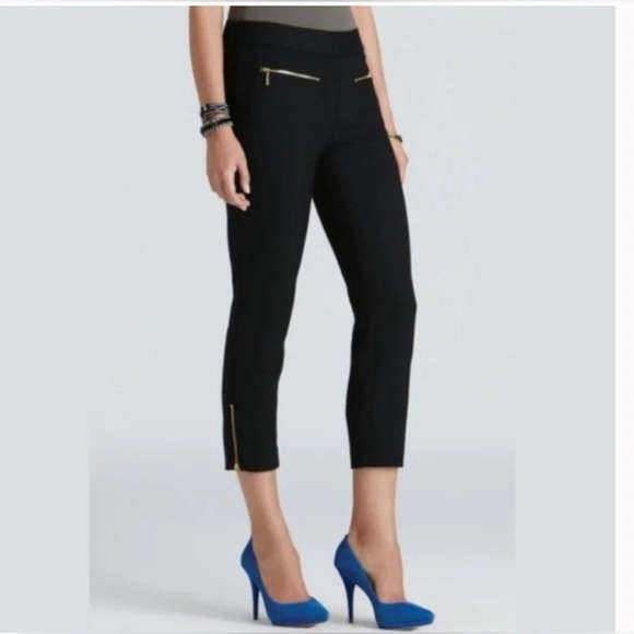 Kate Spade New York Size 10 Black Wool Blend Straight Leg Crop Pants NEW! - Picture 2 of 6